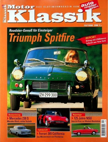 Deckblatt Motor Klassik (10/1998)